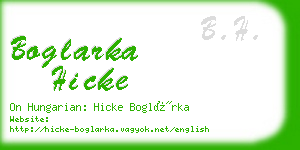 boglarka hicke business card